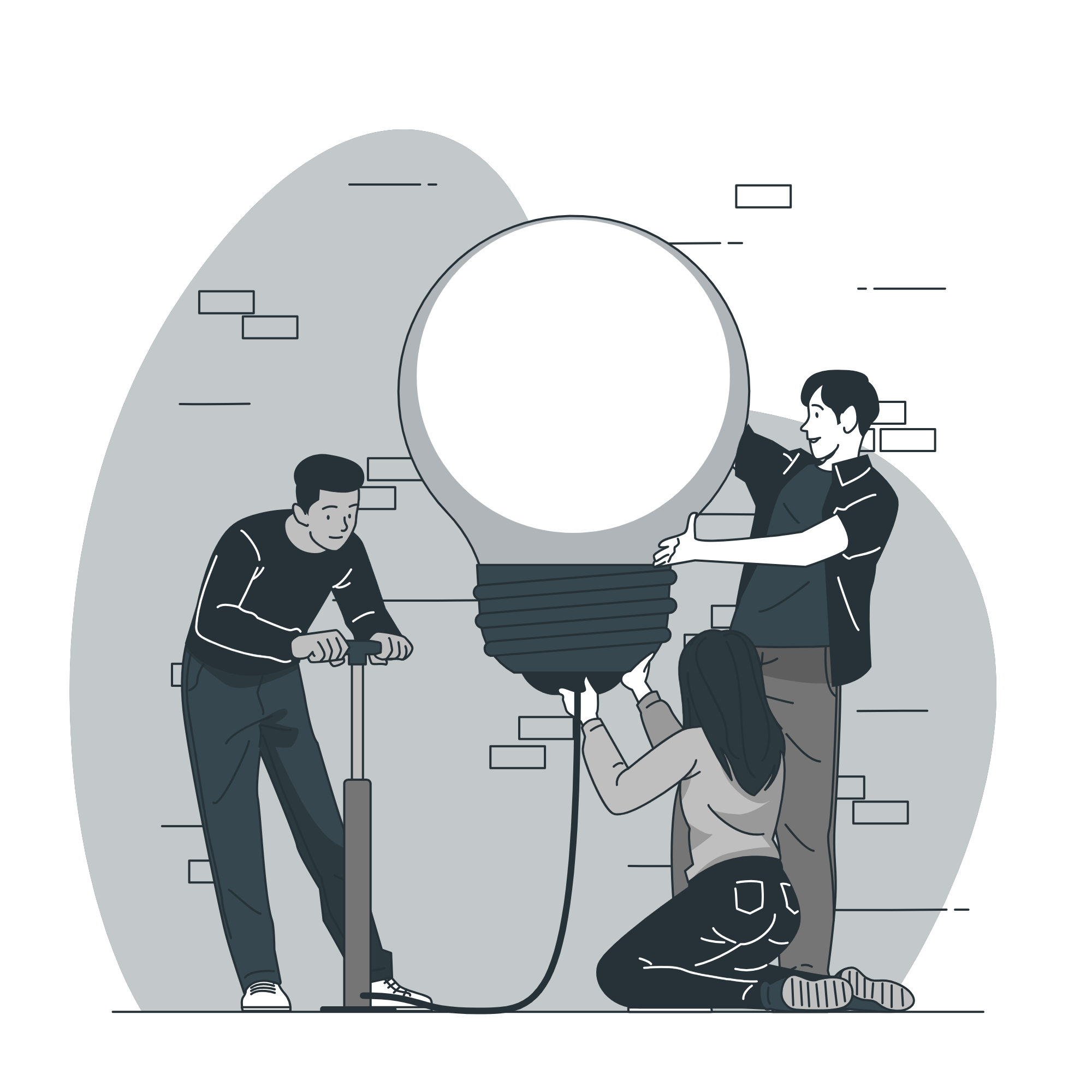 Creative team brainstorming