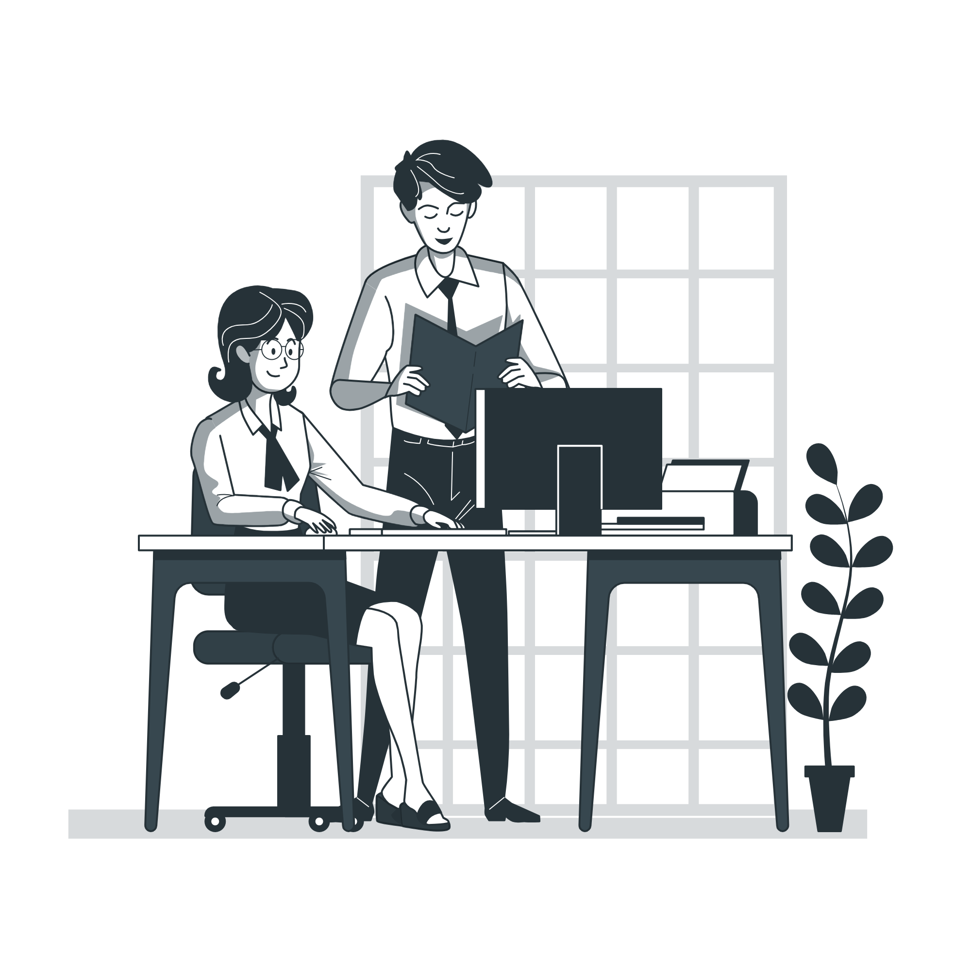 People collaborating and sharing ideas