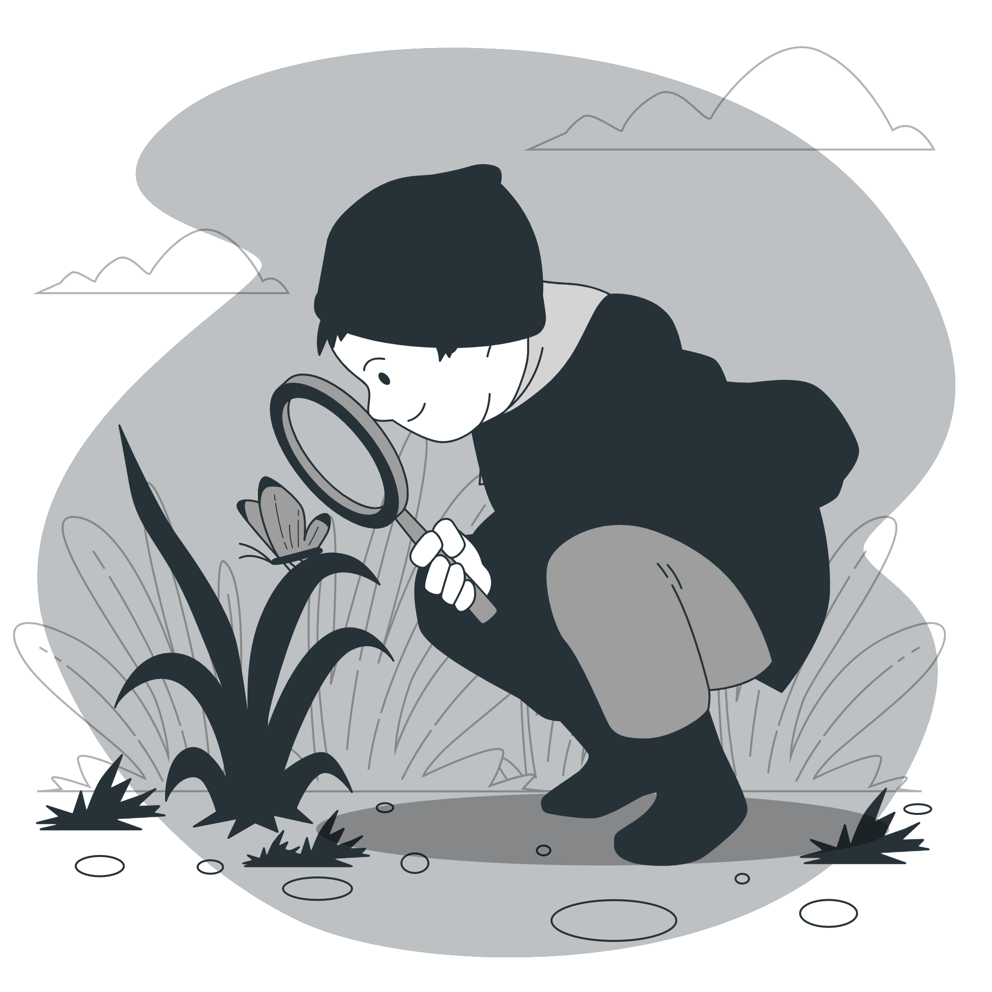 Illustration of curiosity and exploration